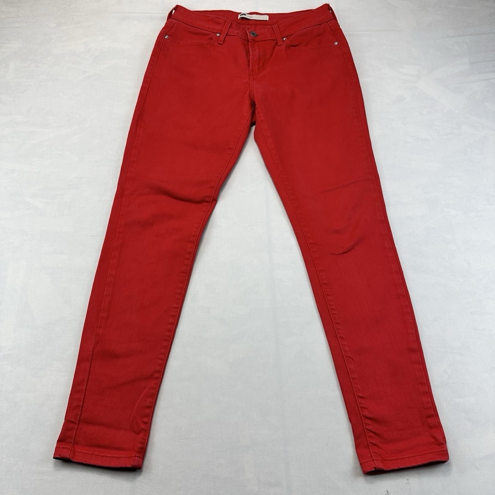 Levi's Women's Red Legging Skinny Stretch Jeans 30x30 Measured Waist Inseam